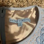 Antonio Melani  Light Blue Eyelet Lace Cap Sleeve Asymmetric‎ Cocktail Dress Sz 2 Photo 2