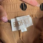 Beach Riot  Avery Tan Velvet Polka Dot Pant Pull On Medium‎ Elastic Waist Cropped Photo 4