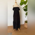 Voom by Joy Han USA || Silk Black Embroider Maxi Cami Dress Photo 1