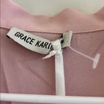 Grace Karin button front blouse puff sleeves NWT new delicate business office Photo 3