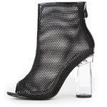Cape Robbin  Benny Black Clear Heel Booties Photo 4