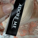 Adore Me  34B Lace‎ Floral Longline Bra Beige Peach Orange Adjustable Straps Photo 3