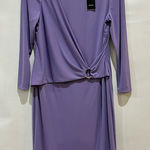 Ralph Lauren Lauren  Womens Dress 12 Purple‎ Stretch Crew Neck 3/4 Sleeve Dress Photo 0