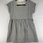Listicle Blue & White Striped Flowy Blouse Size Medium Coastal Cottage Boho Photo 0