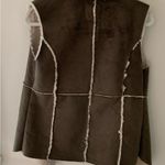 Dylan  faux suede and shearling vest brown and tan size petite small Photo 1