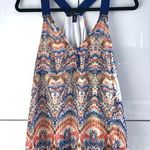 AQUA Printed Tank With Ribbon Straps Photo 0