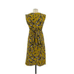 Max Mara S'  Pepsi Printed Dress in Ocher Color Yellow‎ Blue Size Small Photo 4