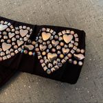 Beach Bunny ‎ Bikini Bottom Black Hearts Photo 3