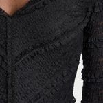 Love Shack Fancy  Black Textured Boreno Mini Dress New Size Small Photo 5