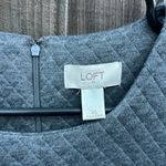 Loft  Charcoal Quilted Fit & Flare Mini Dress size XS Photo 3