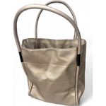 Neiman Marcus  Large Bag Commuter Metallic Gold Leather Shopping Tote Shoulder Photo 1