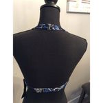 New NWT Lauren Ralph Lauren Size 10 Navy Bling Bikini Top Swim Blue Photo 1