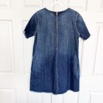 Current/Elliott  The Frayed Edge Denim Shift Dress Photo 7
