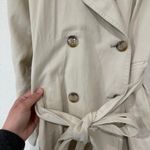 Madewell NWT Belted Trench Coat in Drapey Twill Muted Stone Chic Size Large Photo 2