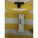 NWT J. CREW (2017) Women's L Yellow White Striped Embroidered Sunglasses T Photo 2