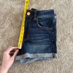 American Eagle  Hi- Rise Shortie Dark Wash Rolled Bottoms Casual Size 6 Summer Photo 6