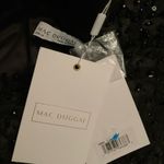 Mac Duggal 20889 Womens Black Sheer Applique Bustier Gown with Feather Straps Photo 14