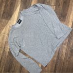 Monrow cold shoulder cutout crew sweatshirt M $139 athletic casual spring boho Gray Size M Photo 3