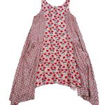 Philosophy Handkerchief Hem Dress Women's 12 Red Floral Sleeveless Pockets Photo 1