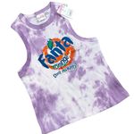 Women's Fanta Racerback Cropped Graphic Purple Tank Top Photo 0