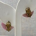 Vintage Signed Japan Pink Lavender Glass Pearl Clip On Earring Elegant Statement Photo 6