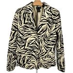 Anne Carson Women's | | Beige Zebra Print Blazer - Large Photo 0