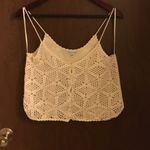 American Eagle AE Crochet Button Crop Top Photo 2