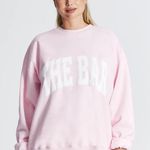 The Bar Varsity Sweatshirt Blush Pink Size Large Photo 0