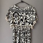 Boho sz M brown cream tassel mini sun dress Size M Photo 1
