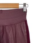 Paige  Paloma Genuine Leather Panel Paloma Leggings Pants Burgundy Small Photo 6