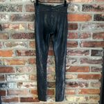 Spanx Black Leopard Pint Faux Leather Leggings Pants, XS Photo 5