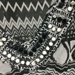 Lane Bryant ‎ Black White Beaded Sheer Geometric Print Cover Up Plus Size 22/28 Photo 2