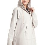 Athleta  Glacier Handkerchief Poncho Abalone Grey oversized hooded XS Photo 1