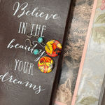 Handmade Vintage Fall Leaf Earrings – Boho Art Deco Folk Style Red Photo 1