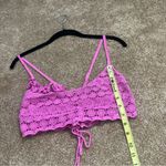 Free People NWOT  Pink Gypset Crochet Lace Longline Bralette Cami Tank Top Size S Photo 6