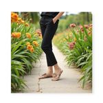 Coach Deadstock: new  ❃ Kelby Flower Hardware Thong Sandal ❃ Latte Leather ❃ 8.5 Photo 1