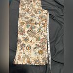 Rafaella NWOT Sz: 14 Colorful Earth Tone Paisley Cropped Capri Flat Front Pant. Photo 3