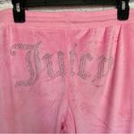 Juicy Couture 👑🩷 Pink Velvet Fleece Pants with Rhinestone Detail Y2K MEDIUM Photo 2