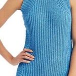 J. McLaughlin  Blue Amber Azzurro Sleeveless Sweater Stitch Knit Sweater XL $178 Photo 0