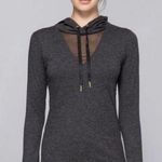 Alala  grey Spacedye long Sleeve Hoodie Tee Top thumbholes mesh long sleeve S Photo 0