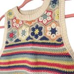 American Eagle  Floral Crochet Sweater Vest Photo 2