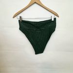 American Eagle aerie high cut cheeky ribbed forest green bikini bottom Large Photo 3