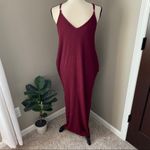 Lulus  Maxi Boho Dress Maroon Sz S/M Photo 5
