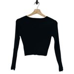Urban Revivo Black Cropped Cardigan Small size 4 ribbed front button v Photo 1