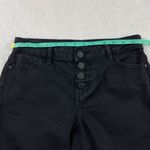 Vera Wang Simply Vera  Capri Jeans Womens Size 4P Black Denim Button Fly Mid Rise Photo 4