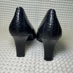 Nine West Womens Black Leather Pointed Toe Block Heel Pumps Size 11M Photo 5