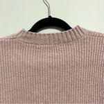 Tahari  Ribbed Cable Knit Crewneck Sweater Light Pink M Photo 7