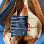 Stone Mountain Denim Blue Crinkle Leather Multiway Kaplan Tote Bag Photo 15