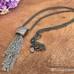 Charming Charlie  Tassel Necklace with Rhinestones Photo 0