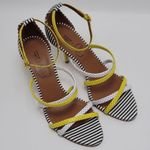 Malone Souliers By Strappy Yellow White Polka Dots Ankle Strap Heels Size EU 38 Photo 7